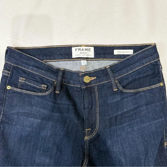 FRAME Le Skinny de Jeanne Dark Wash Jeans – Size 30 - Picture 2 of 3